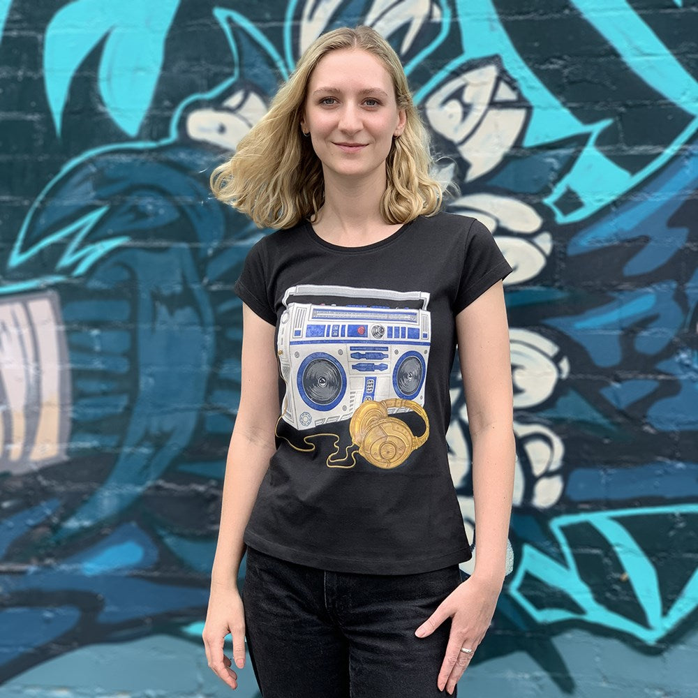 Recycle Wars Boombox Women's T-Shirt - Charcoal