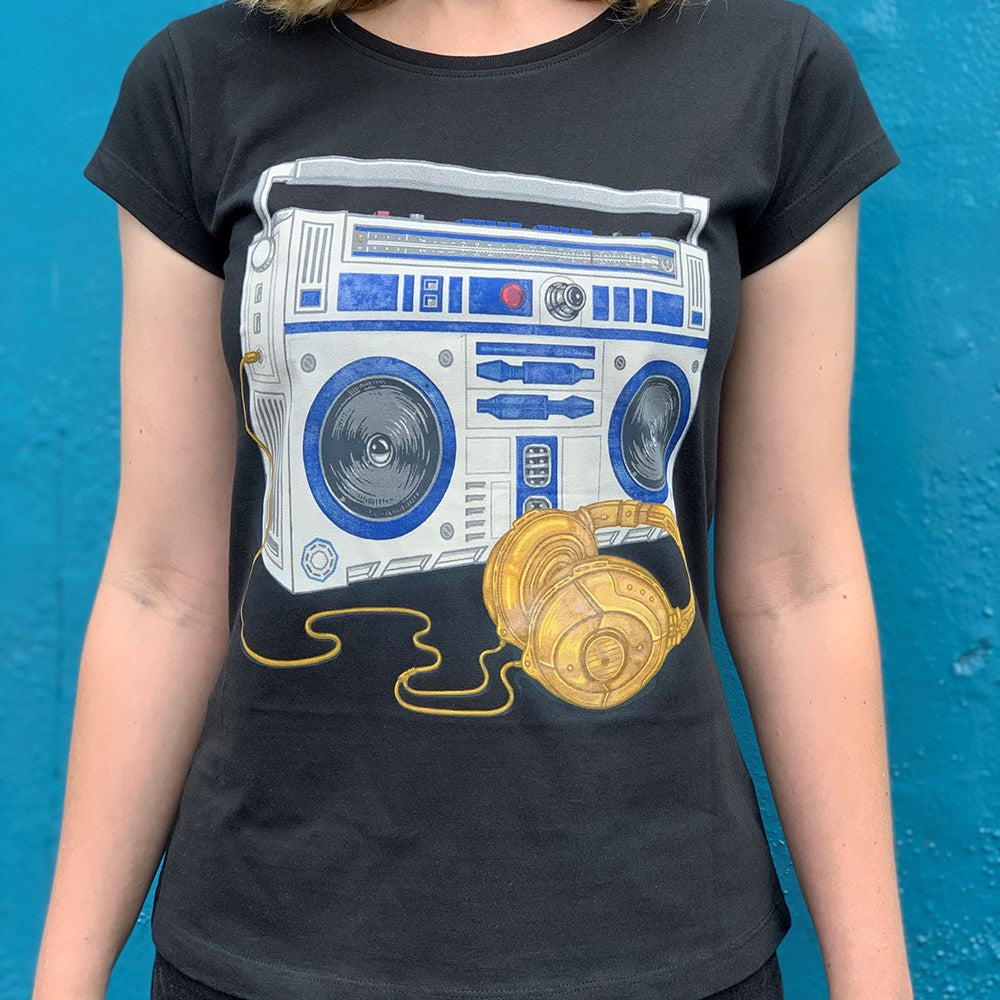 Recycle Wars Boombox Women's T-Shirt - Charcoal