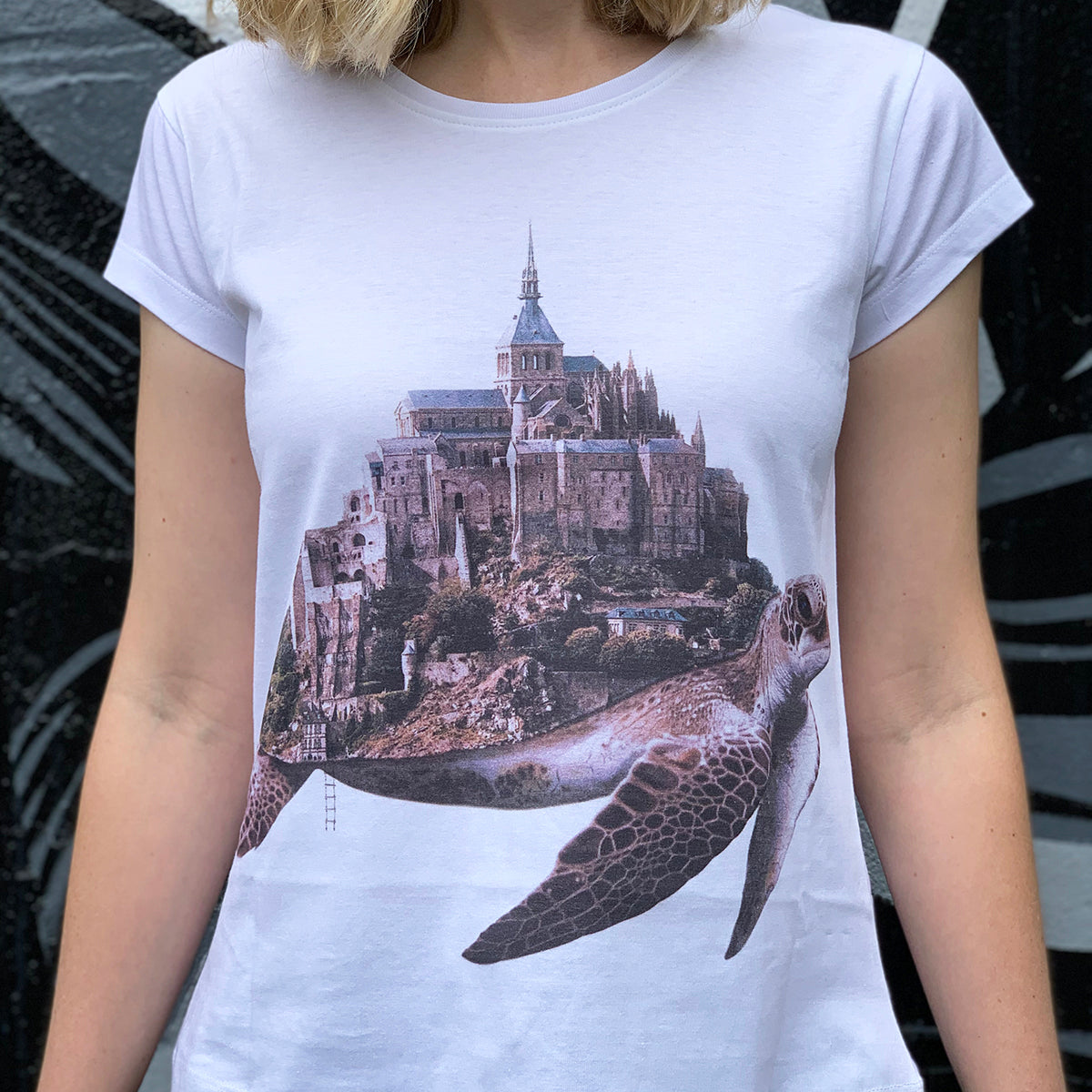 Turtle Town White Womens Tee