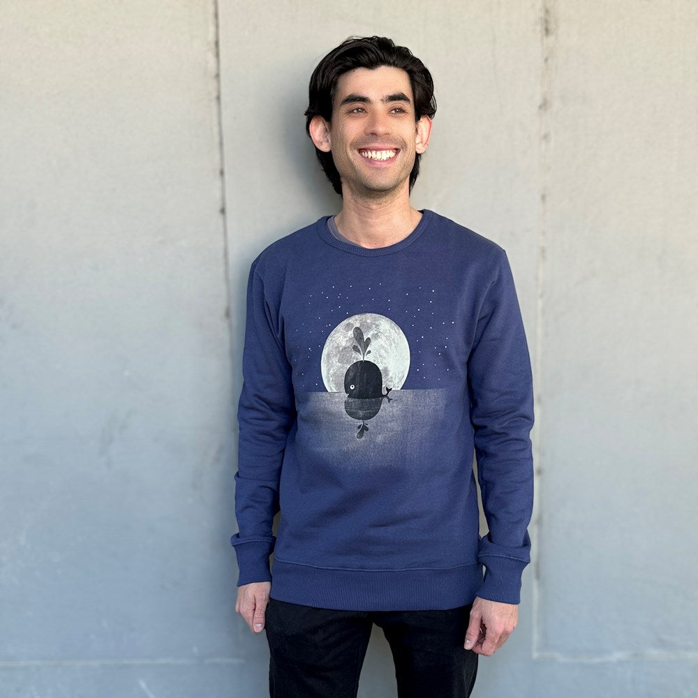WhaleMoon Dusky Blue Mens Jumper
