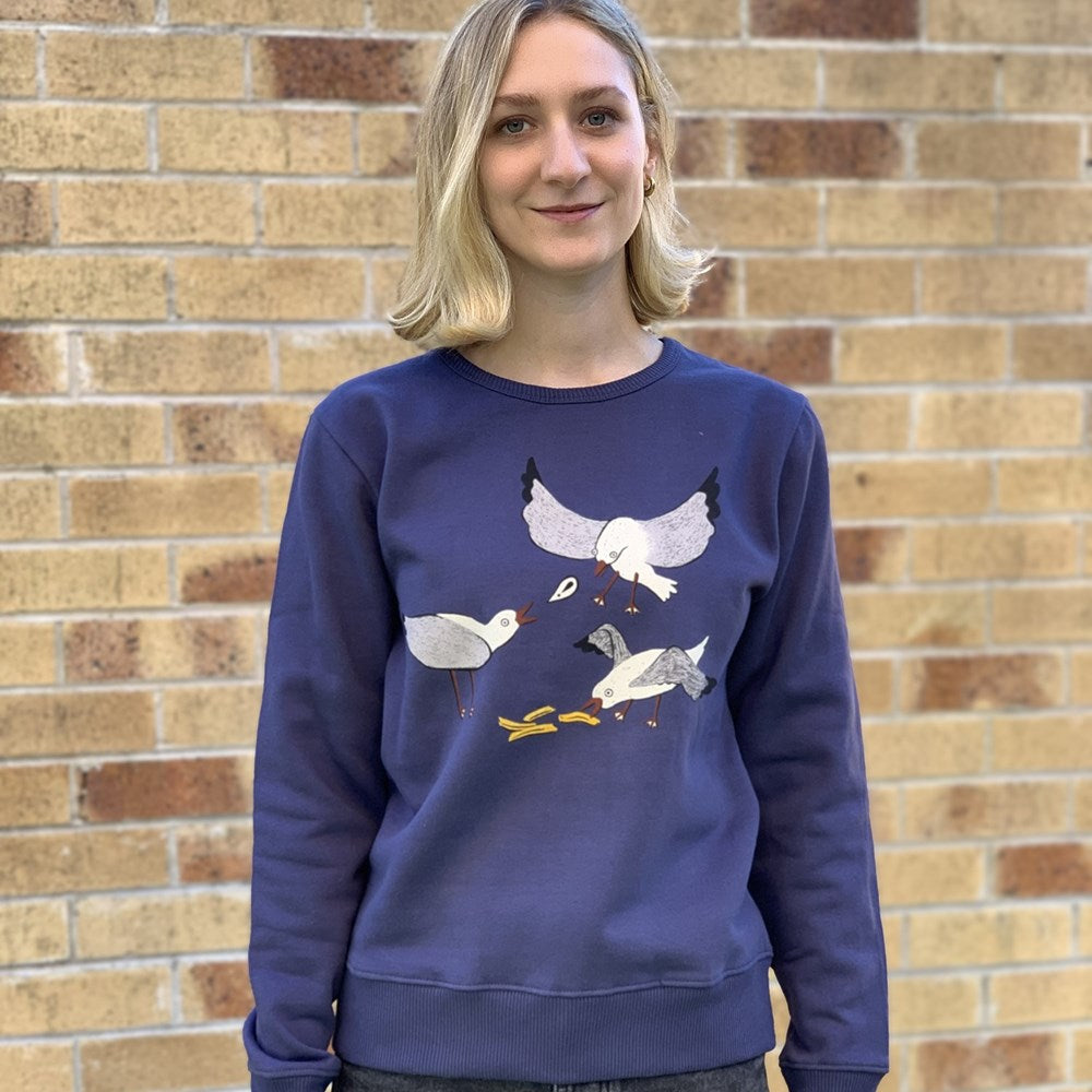 Seagulls Womens Jumper - Dusky Blue