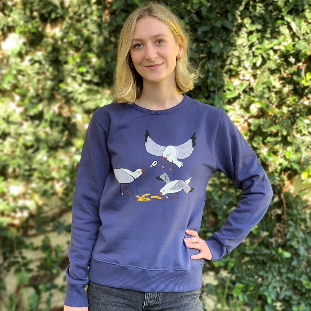 Seagulls Womens Jumper - Dusky Blue
