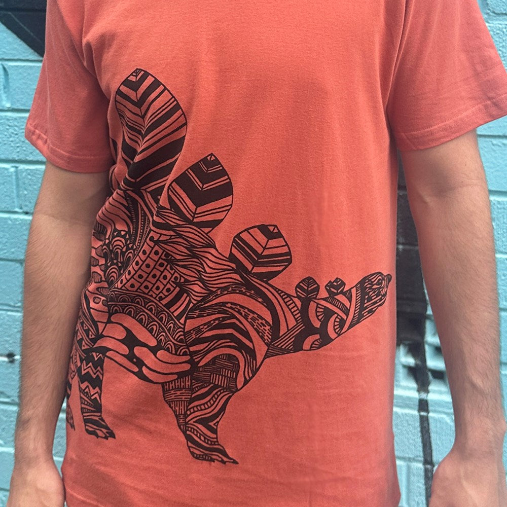 Stegosaurus Ginger Spice Mens Tee