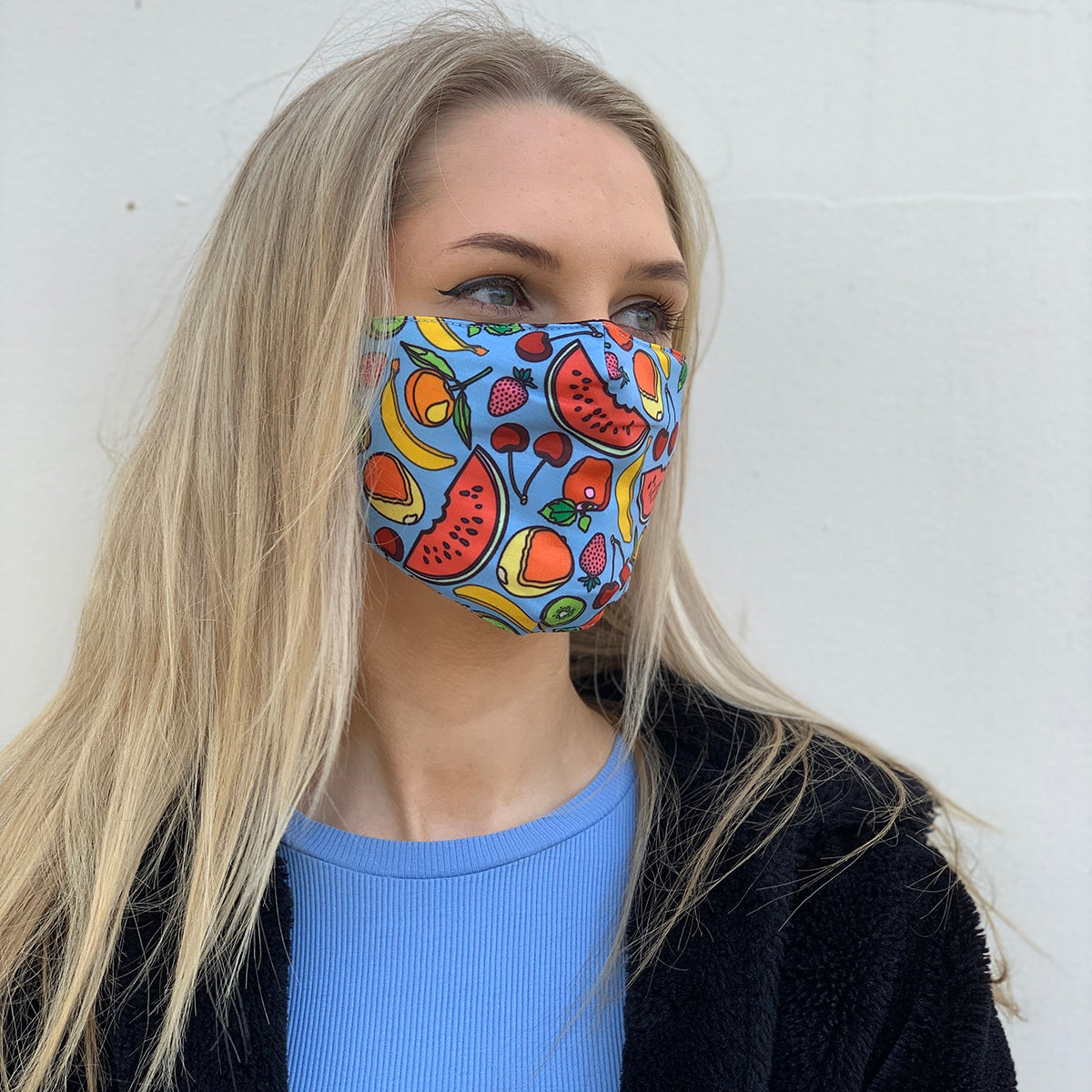 Fruit Motif Face Mask - Adjustable With Nose Wire