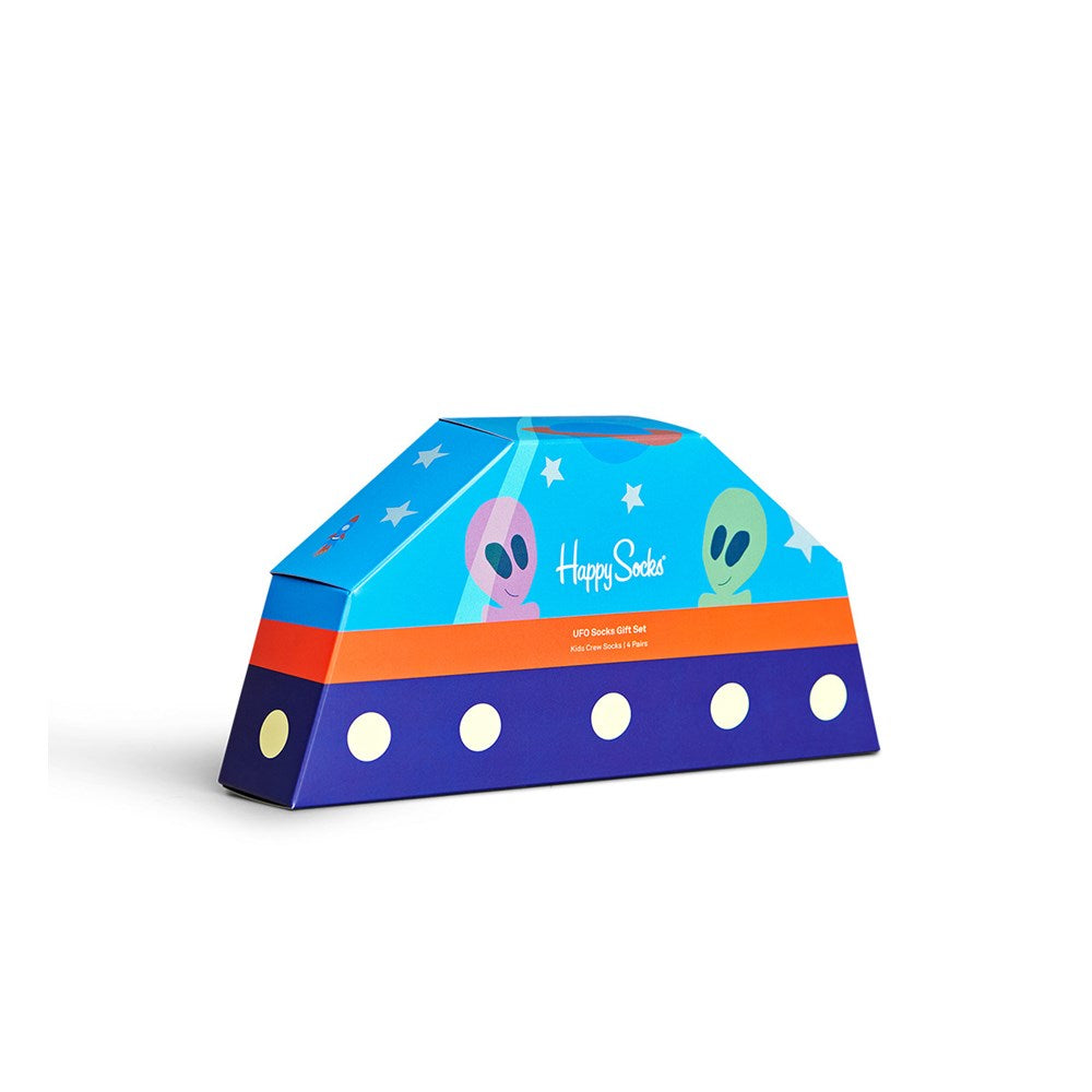 Happy Socks Space UFO Kids Socks Gift Set - 4 Pack