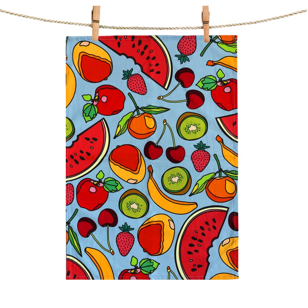 Vibrant Fruits Tea Towel - 100% Cotton