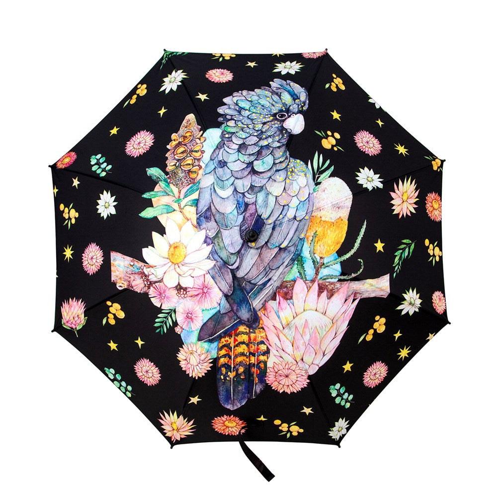 Black Cockatoo Large Umbrella