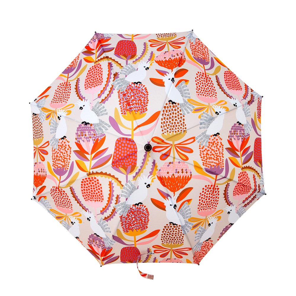 Cockatoos and Banksia Large Umbrella