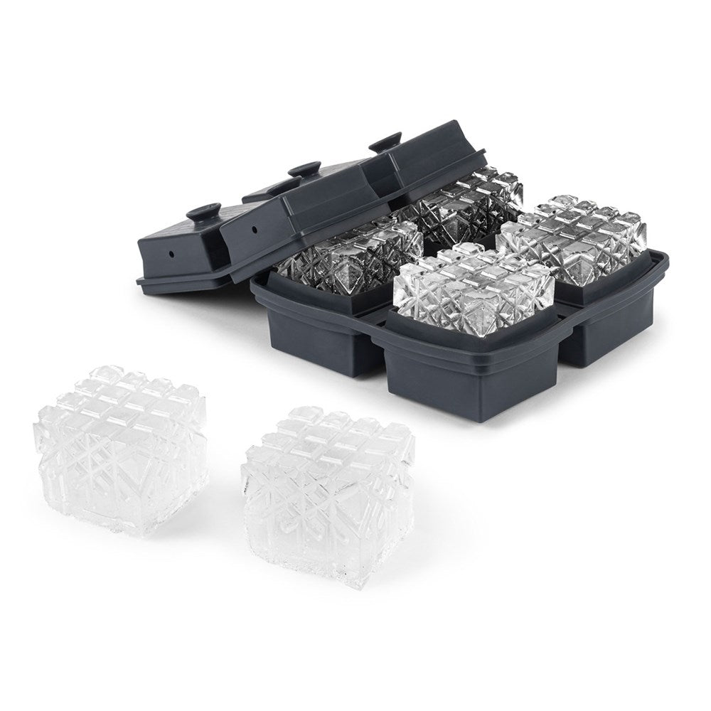 Peak: Cocktail Ice Tray Etched Charcoal