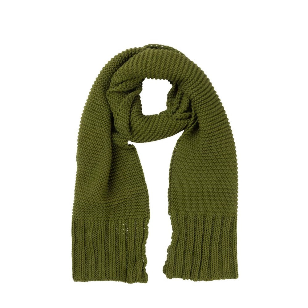 Indus Design: Scarf Ribbed Hem Knit Basil Green