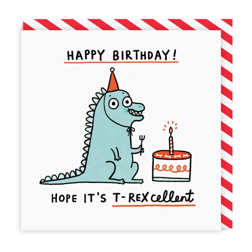 Ohh Deer Greeting Card - T-Rexcellent Birthday