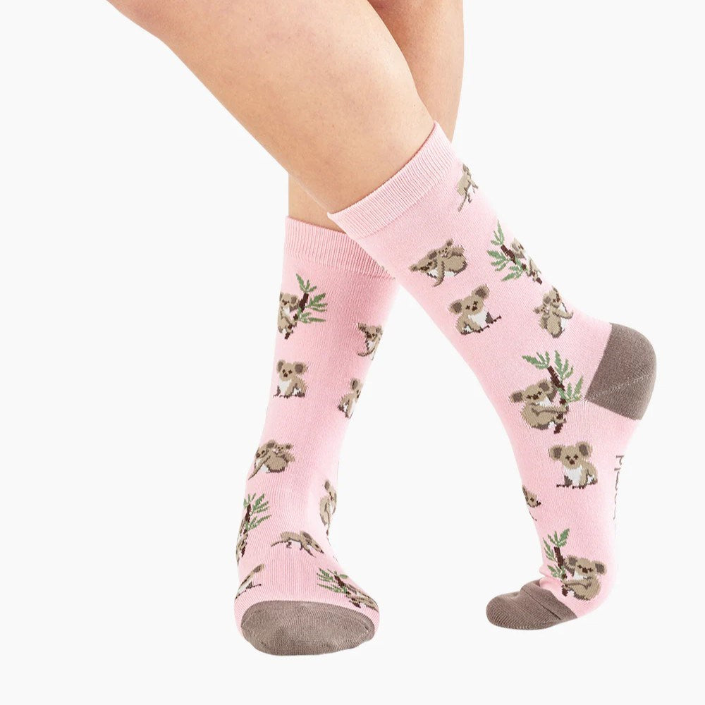 Bamboozld Koala Womens Bamboo Socks - Pink