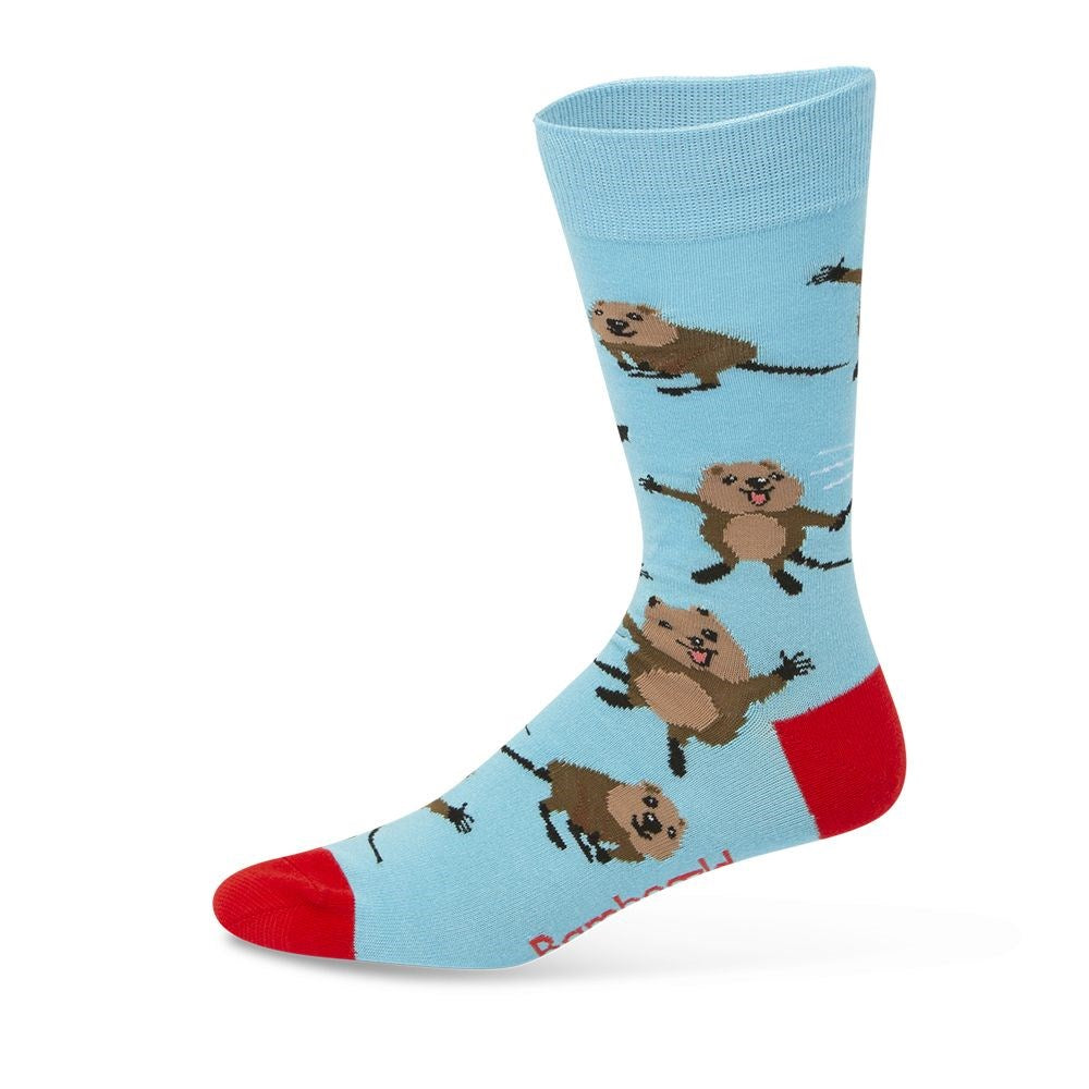 Bamboozld Quokka Mens Bamboo Socks - Sky Blue