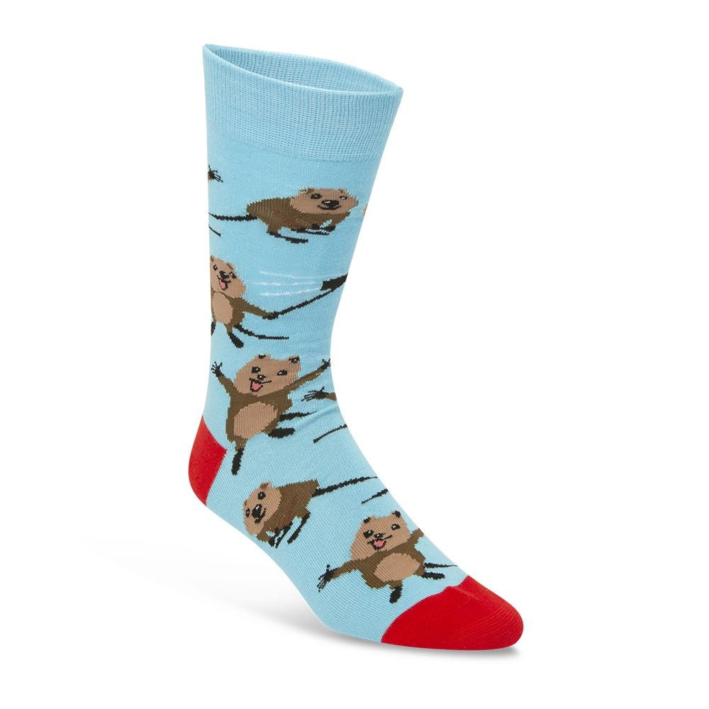 Bamboozld Quokka Mens Bamboo Socks - Sky Blue