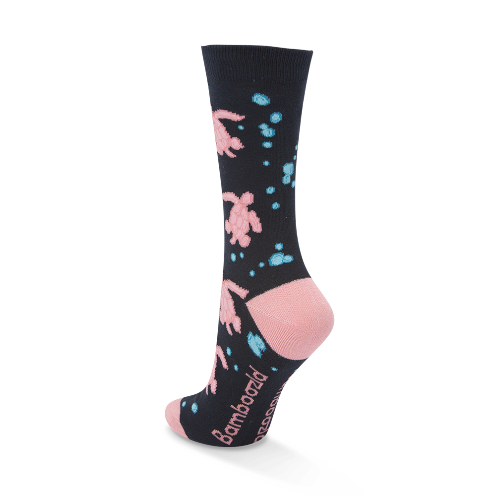 Bamboozld: Womens Sea Turtle Navy Bamboo Sock