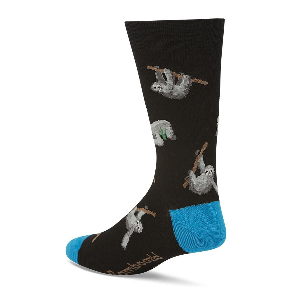 Bamboozld: Mens My Lazy Sloth Black Bamboo Sock