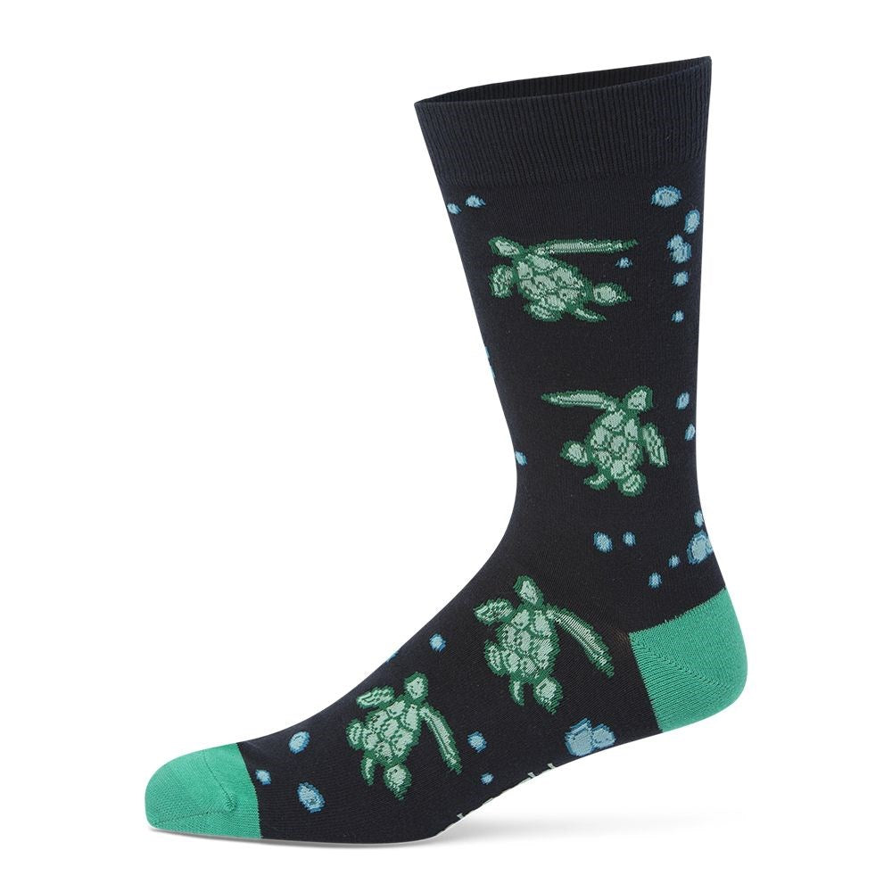 Bamboozld Sea Turtle Mens Bamboo Socks - Navy
