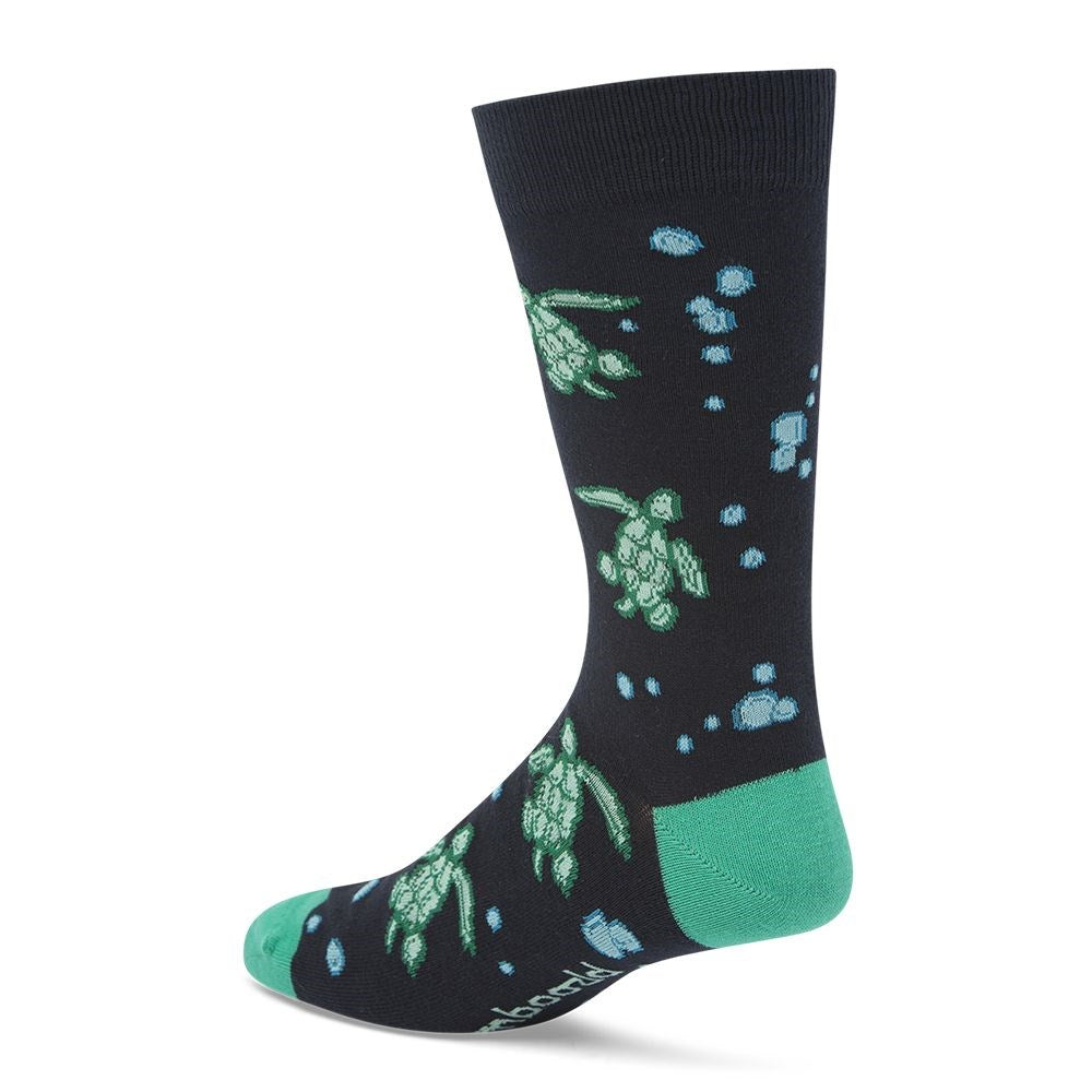 Bamboozld Sea Turtle Mens Bamboo Socks - Navy