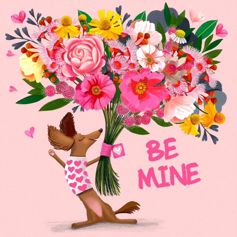 La La Land Greeting Card - Dachshund Be Mine