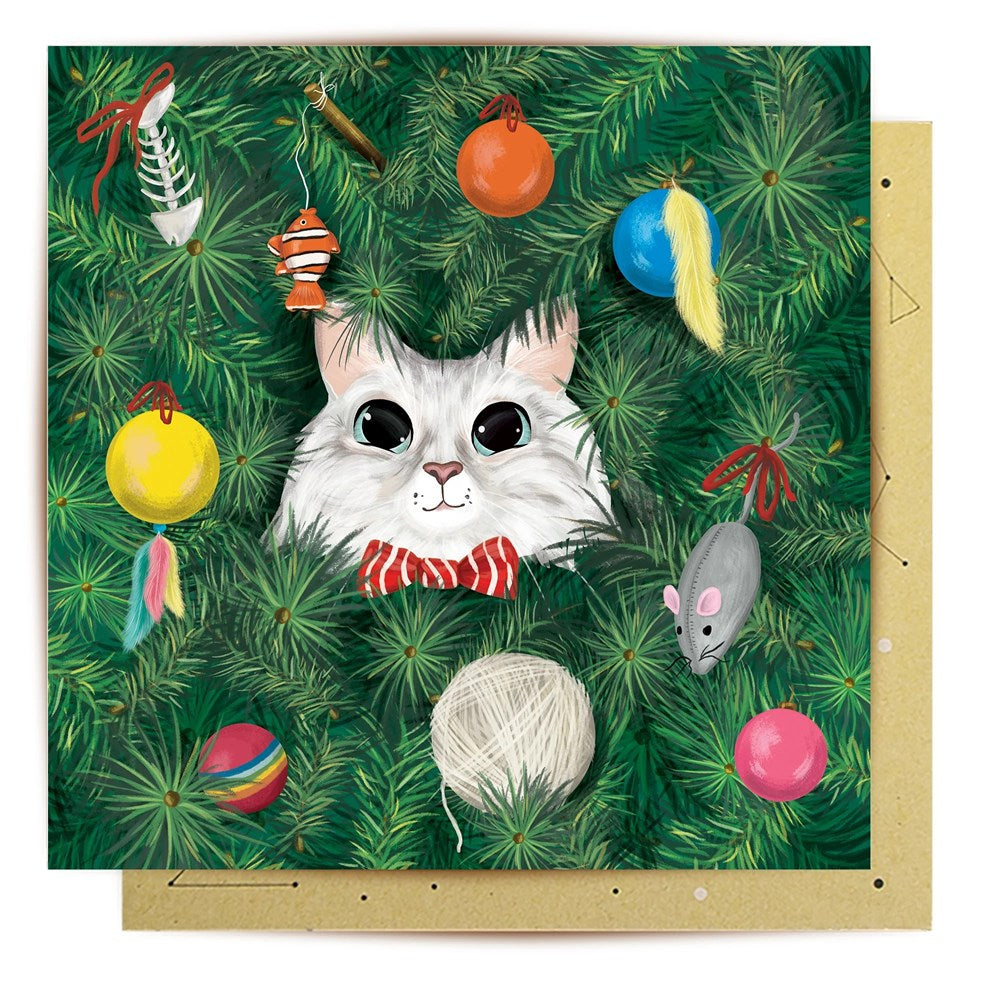 La La Land: Greeting Card Cat Lovers Christmas