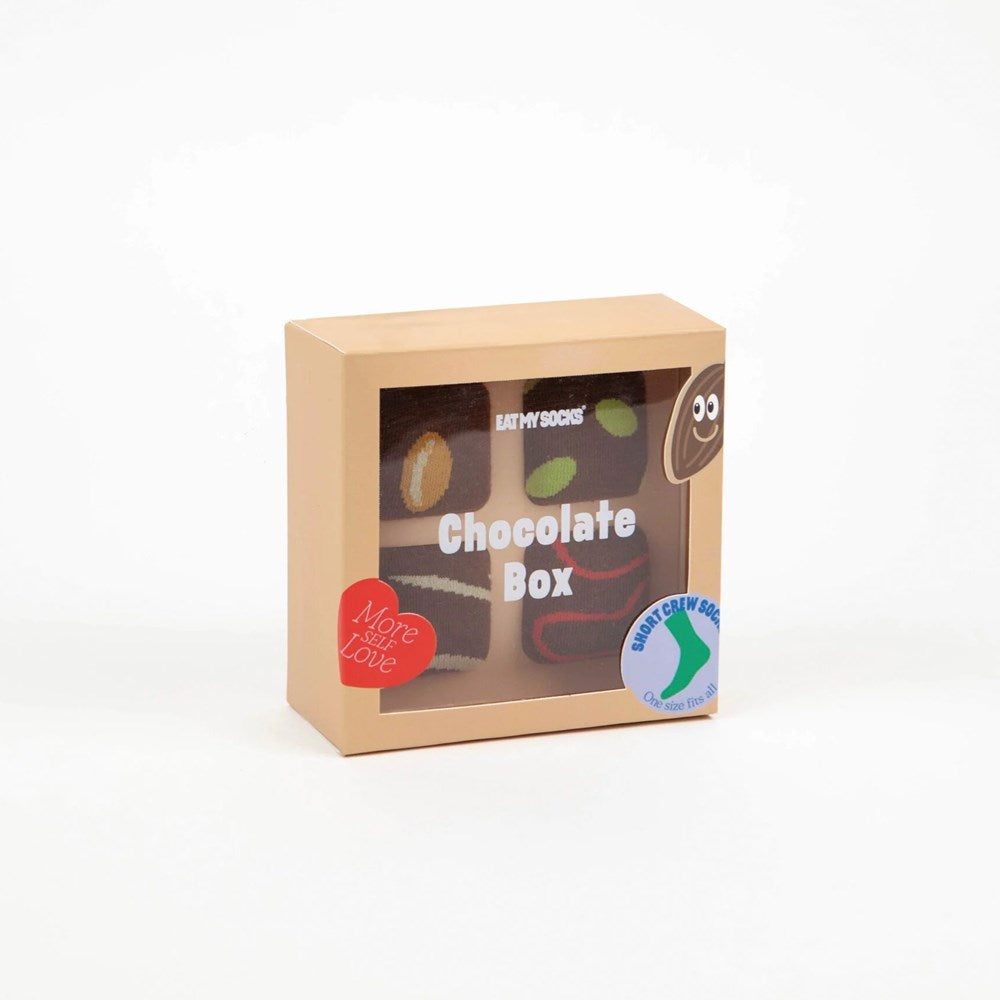 Eat My Socks Short Crew Socks - Chocolate Box