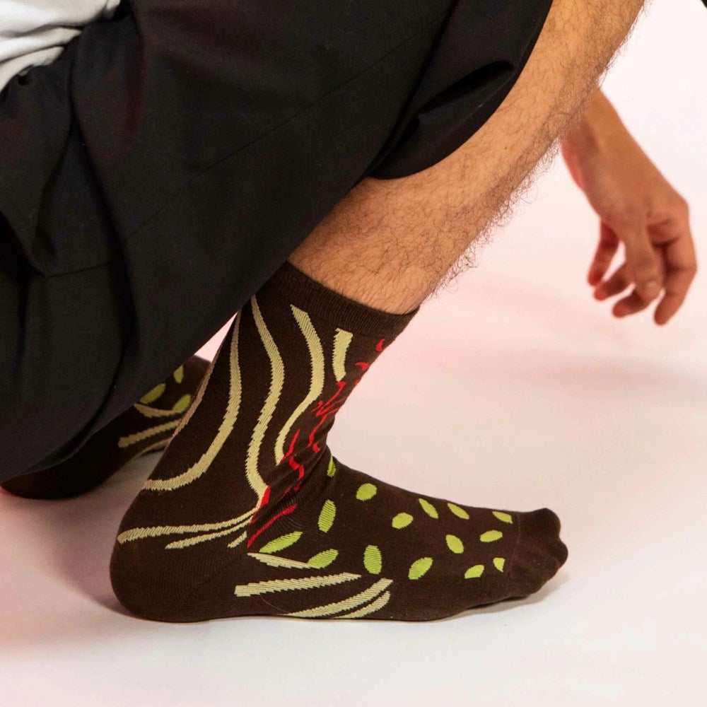 Eat My Socks Short Crew Socks - Chocolate Box