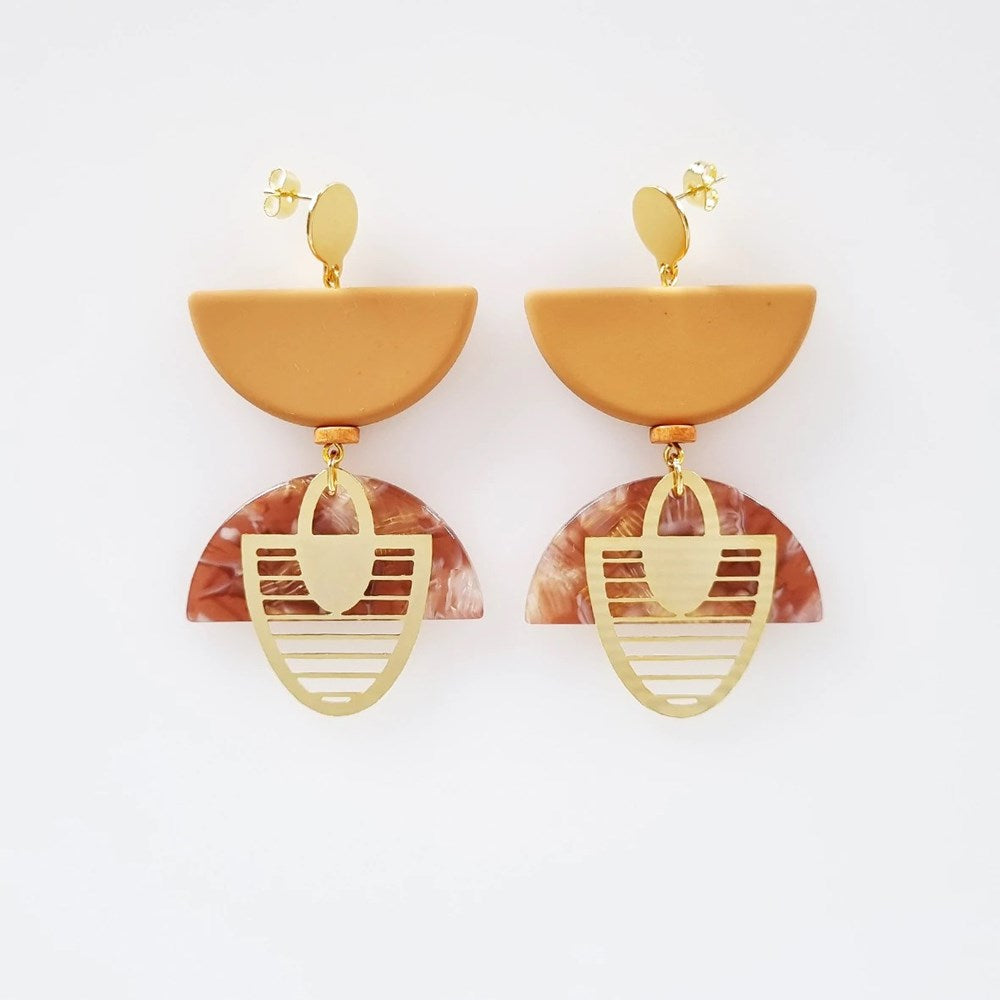 Middle Child: Clockwork Earrings Mustard