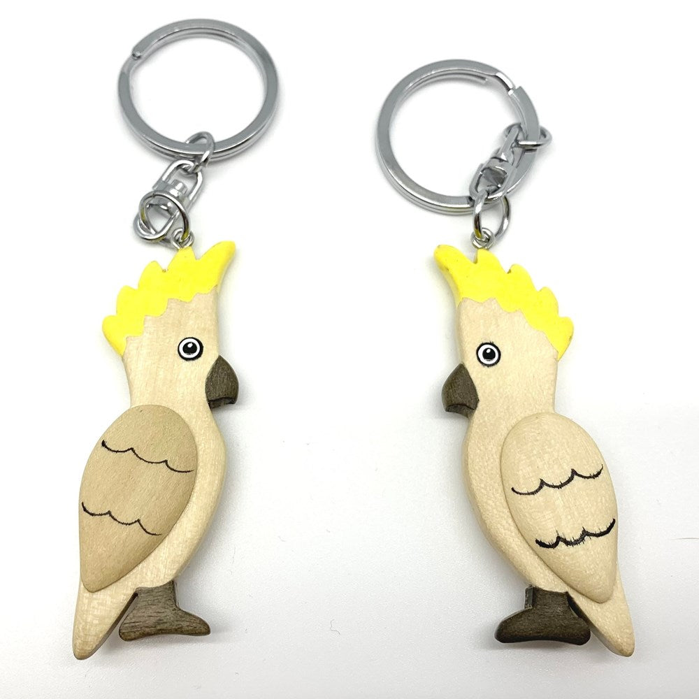 Triple 8 Design Studios: Timber Keyring Cockatoo