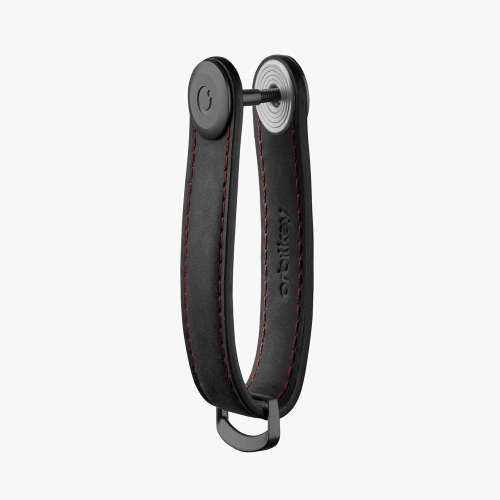 Orbitkey: 2.0 Crazy Horse Leather Obsidian Black/Red