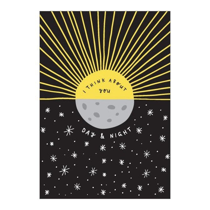 Badger & Burke Greeting Card - Day & Night Sun And Moon