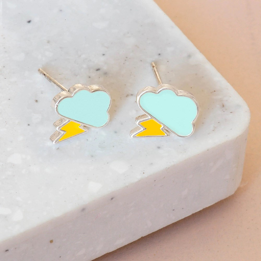 Short Story Thunder Cloud Earrings