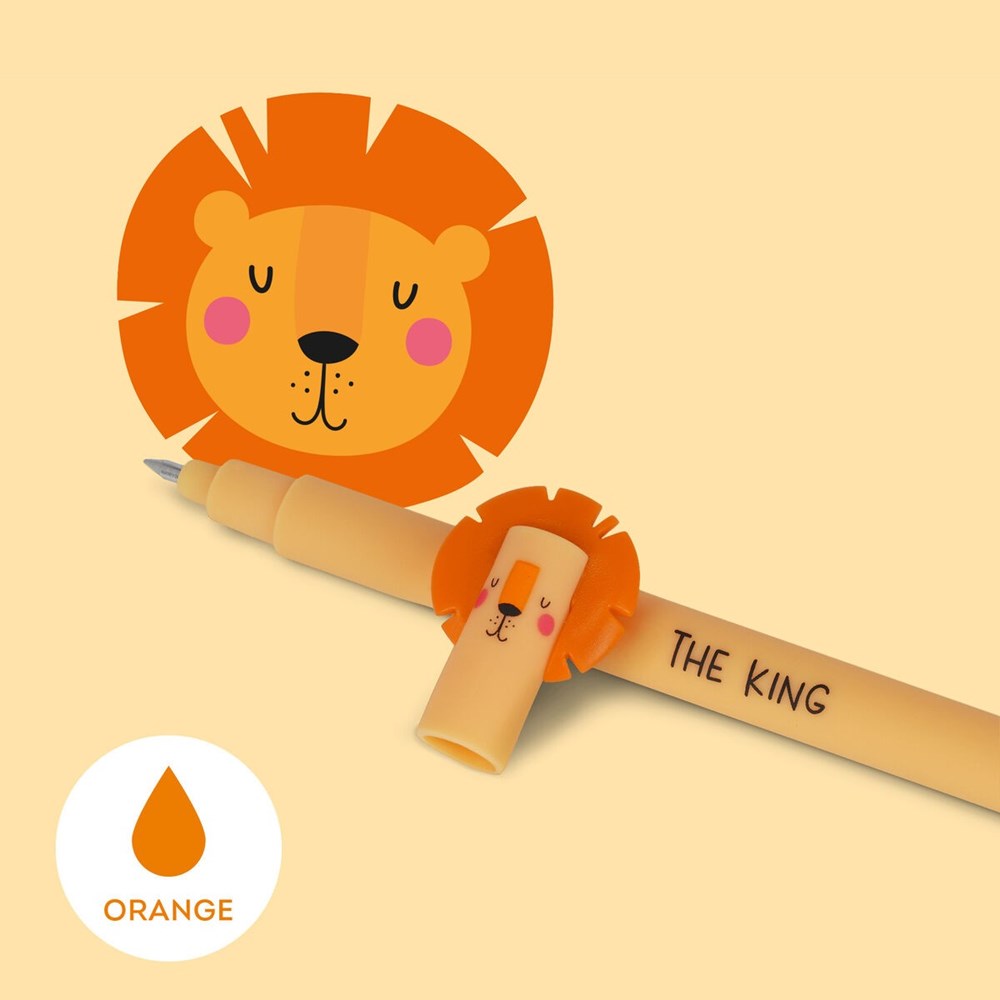 Legami: Erasable Pen Lion Orange