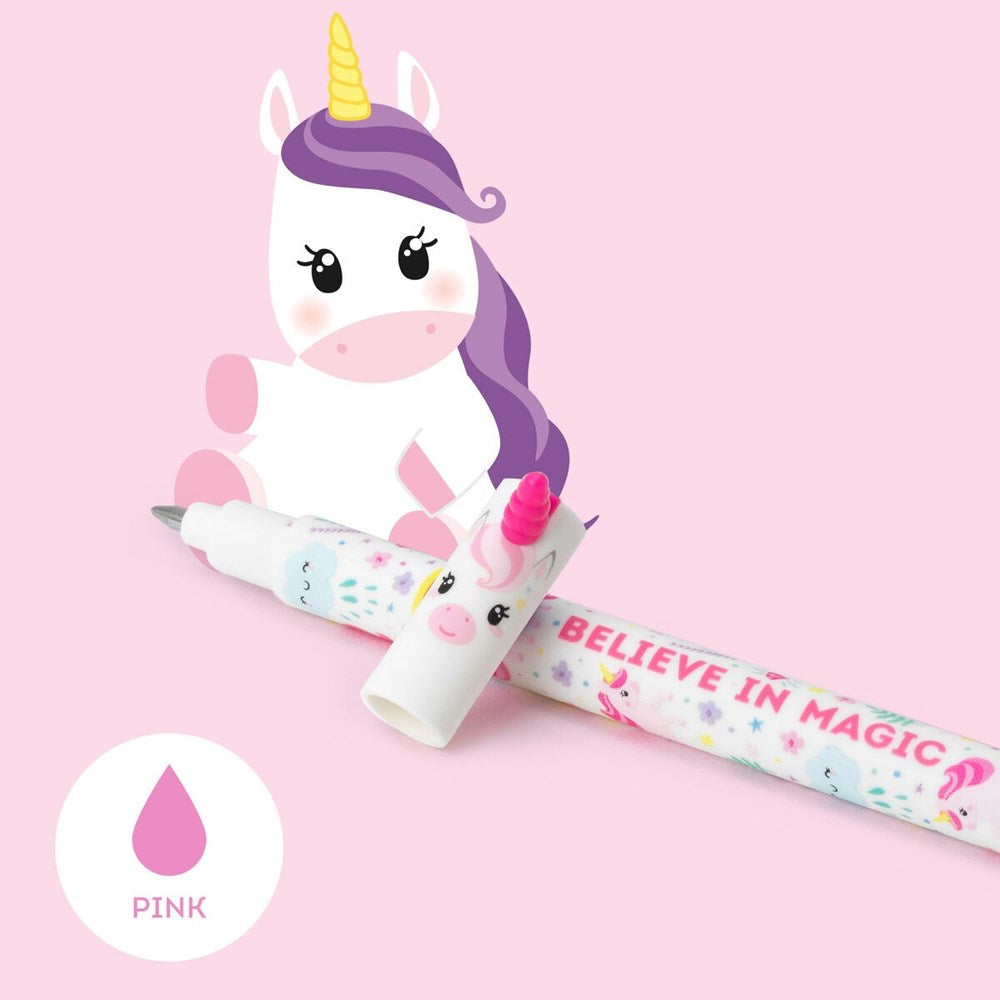 Legami Unicorn Erasable Gel Pen - Pink Ink