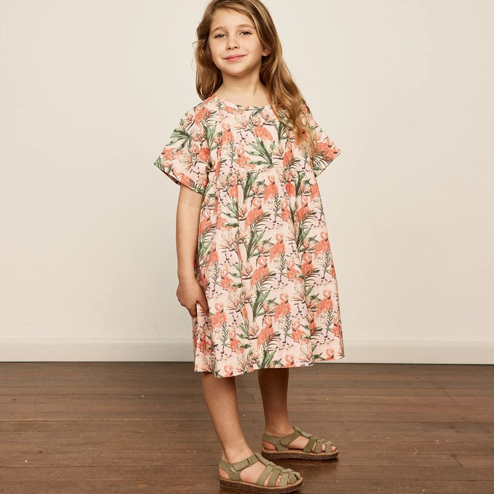 Goldie + Ace: Lulu Cotton Dress Flamingo Pink