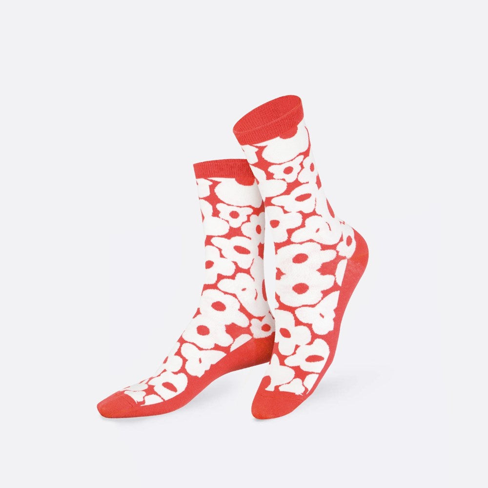 Eat My Socks Flower Power Socks - Red