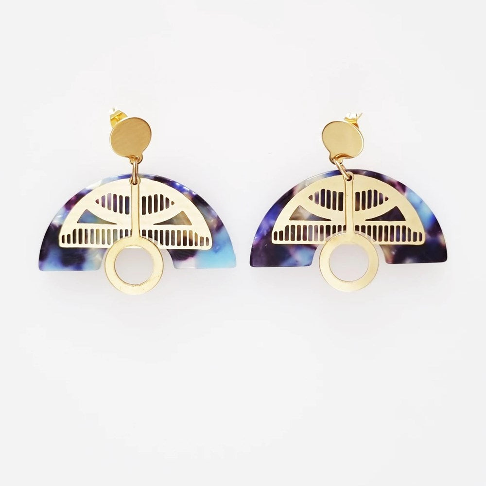 Middle Child: Gatekeeper Earrings Indigo