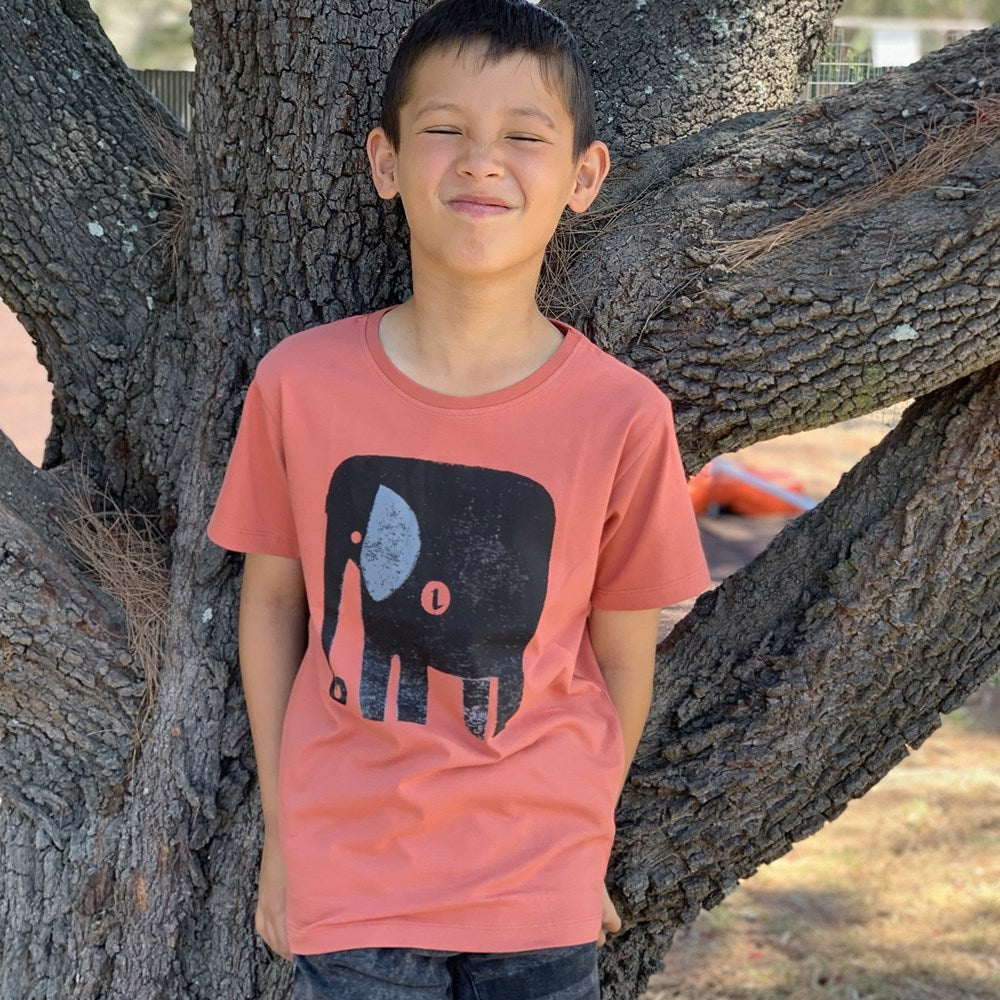 Elephant+Bird Ginger Spice Kids Tee
