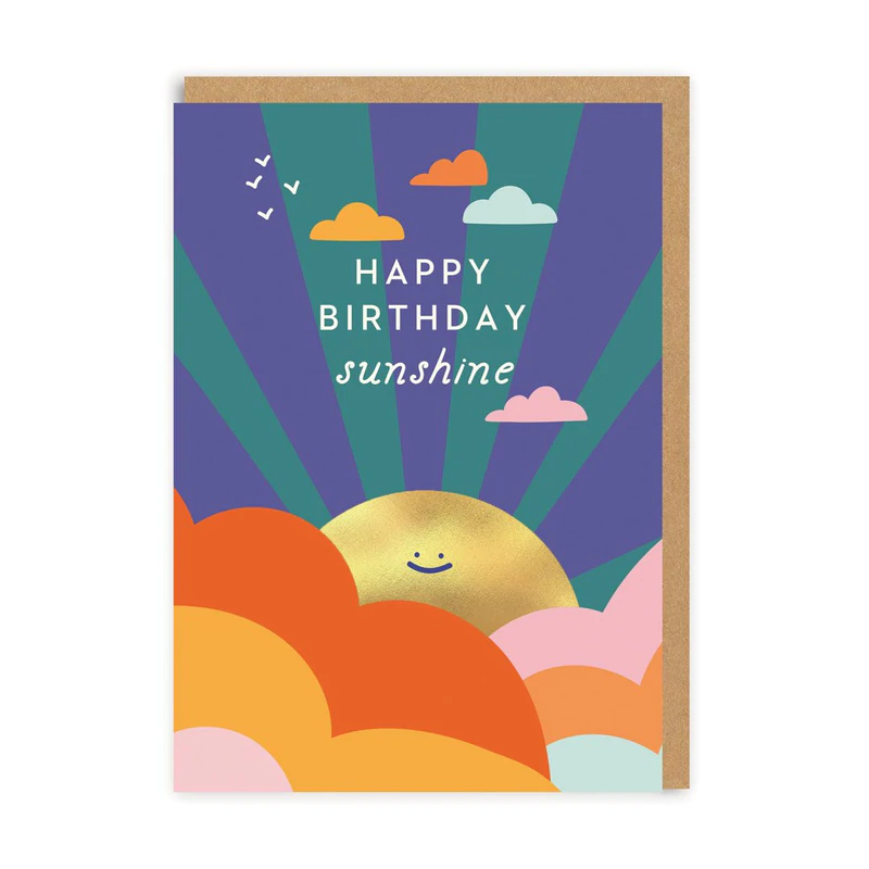 Ohh Deer: Foil Greeting Card Happy Birthday Sunshine