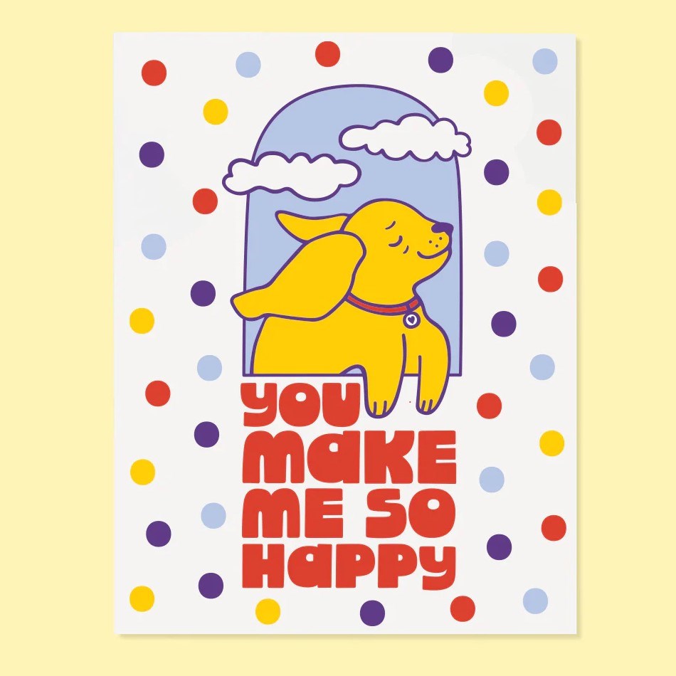 The Good Twin Greeting Card - Happy Dog