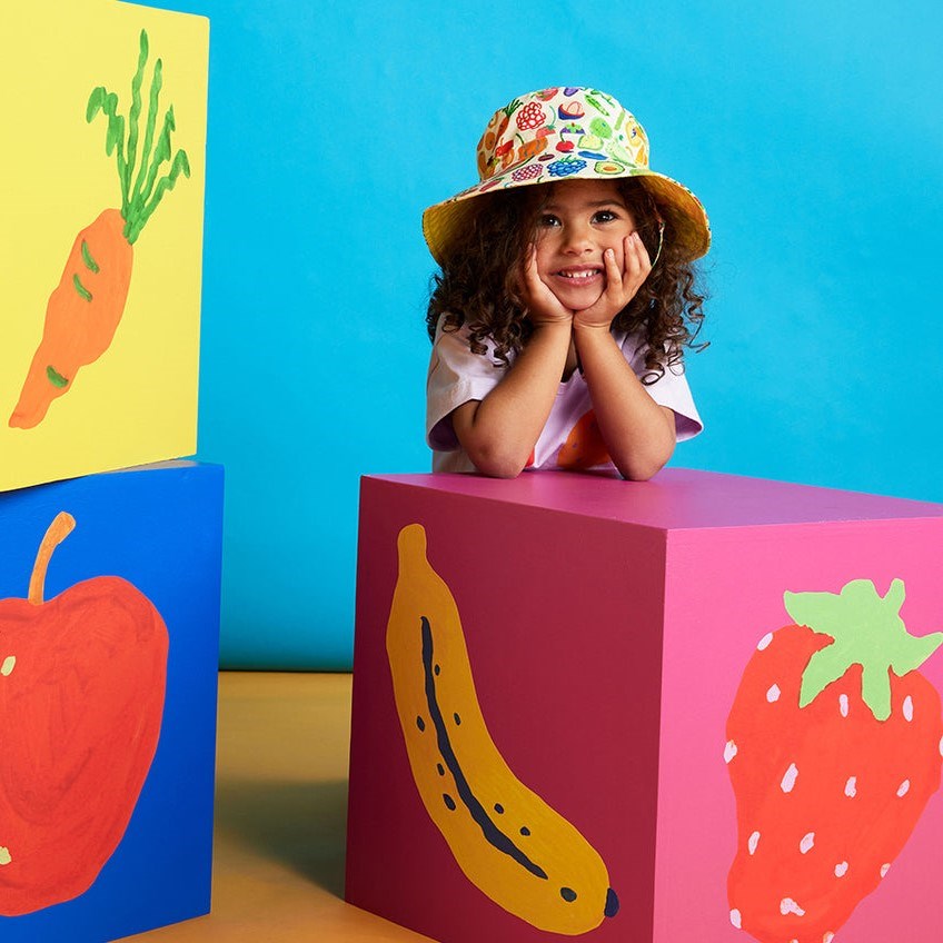Halcyon Nights: Kids Sun Hat Eat The Rainbow