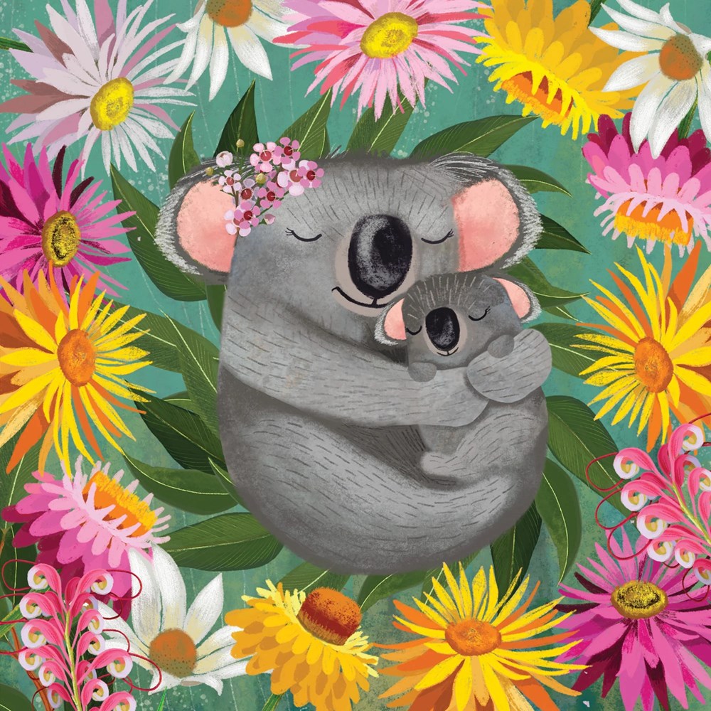 La La Land Greeting Card - Fuzzie Love Koala
