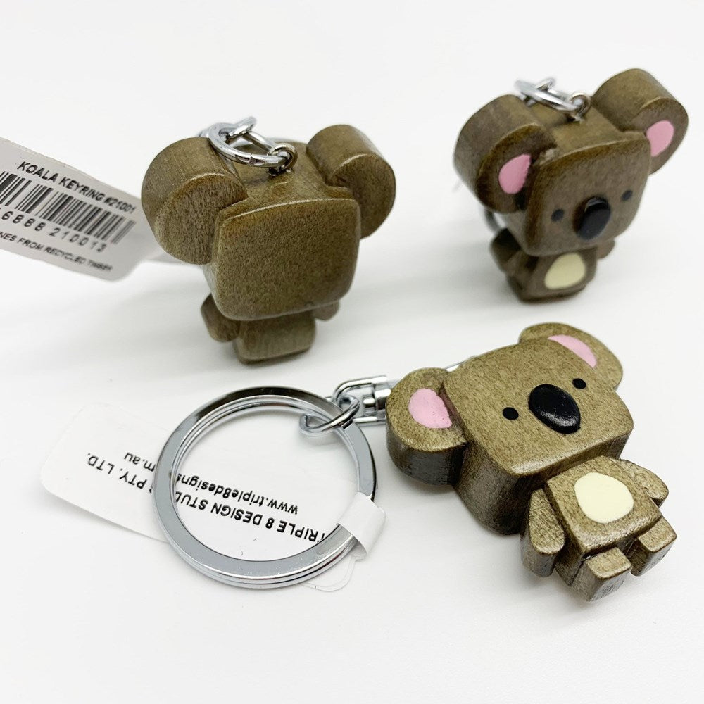 Triple 8 Design Studios: Timber Keyring Koala
