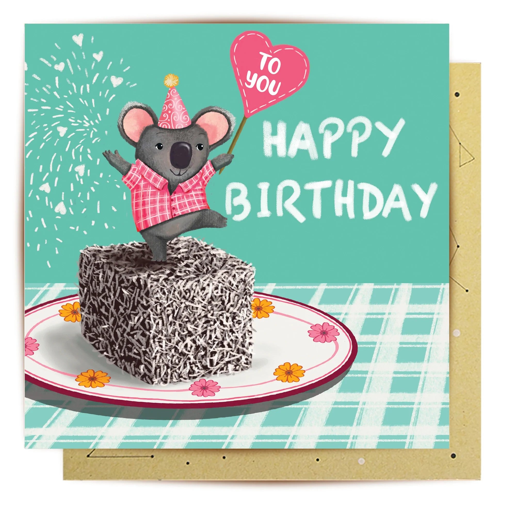 La La Land Lamington Koala Birthday Greeting Card