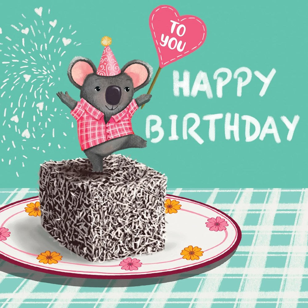 La La Land Lamington Koala Birthday Greeting Card