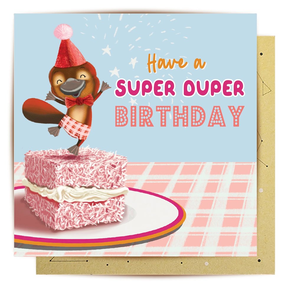 La La Land: Greeting Card Lamington Platypus