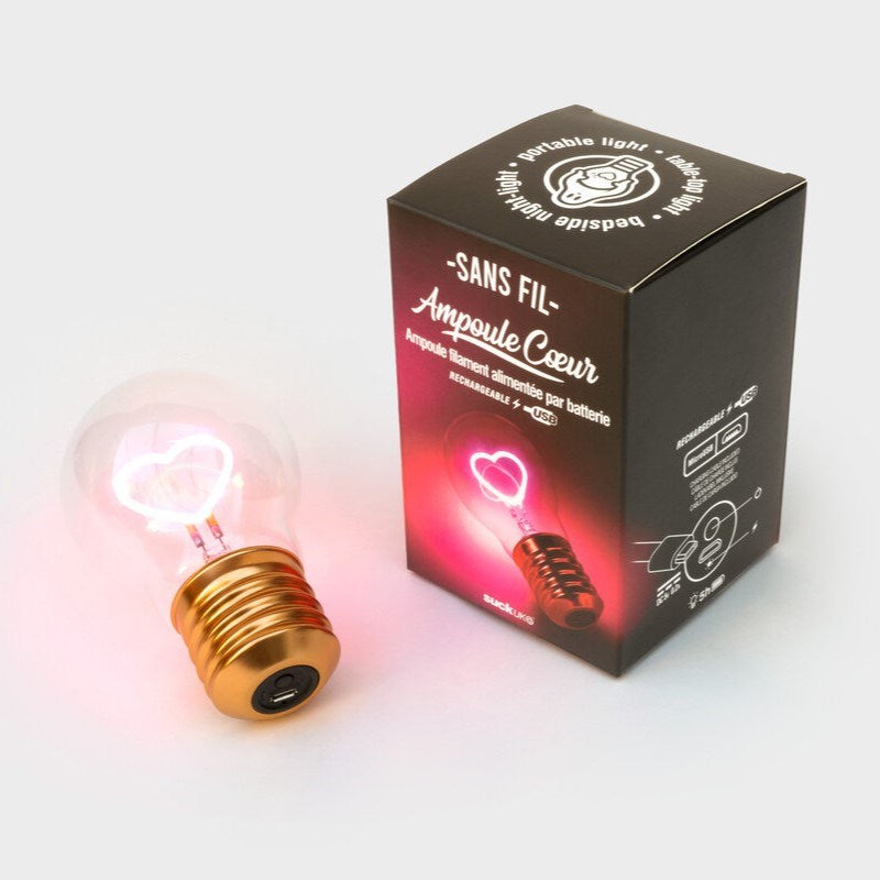 Suck UK Cordless Light Bulb - Pink Heart