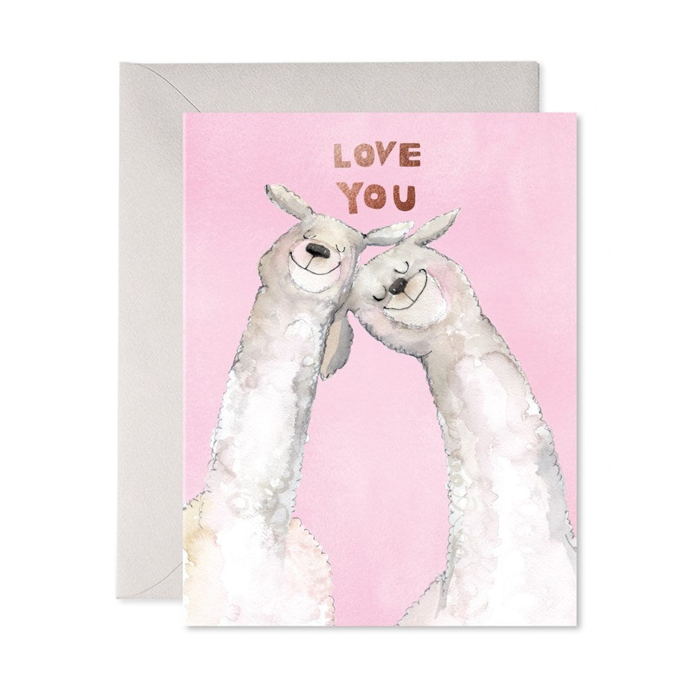 E. Frances Paper Foil Greeting Card - Llama Love