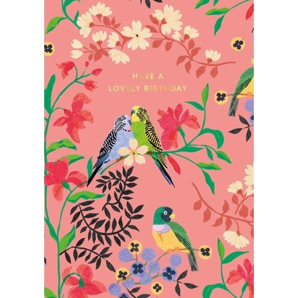 Cath Kidston Summer Birds Greeting Card - Gold Foil