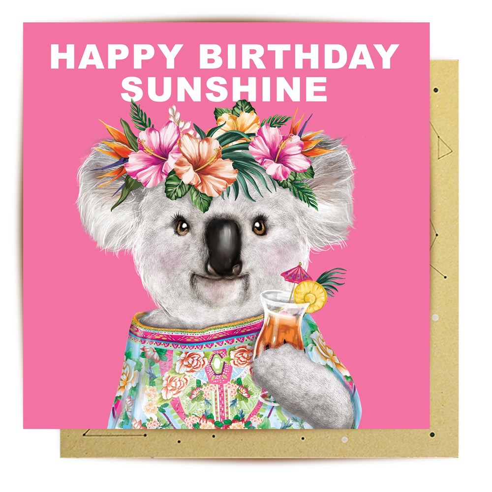 La La Land: Greeting Card Happy Birthday Sunshine Koala