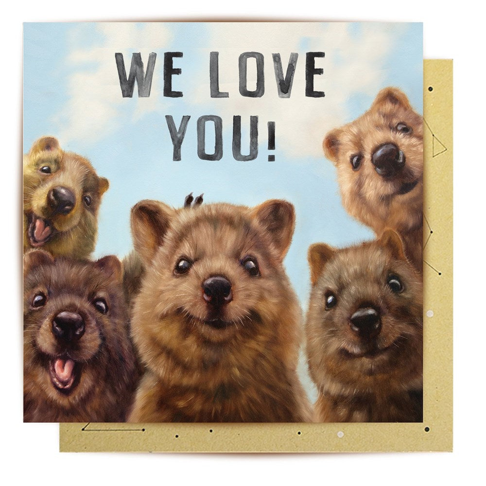 La La Land Greeting Card - We Love You Quokkas